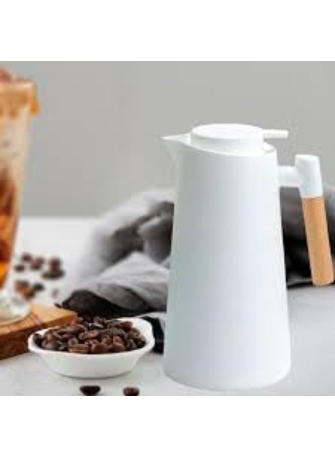 Thermal Beverage Bottle 1000 ml, Elegant Design to Keep Drinks Hot or Cold for Extended Period, White - Image 4